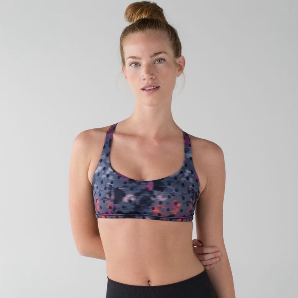 Lululemon Sports Bra in Windy Blooms Regal Plum Multi Size 12